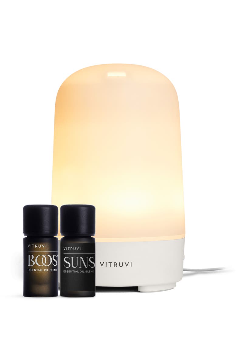 Vitruvi Glow Essential Oil Diffuser Bundle Set $100 Value, Main, color, 