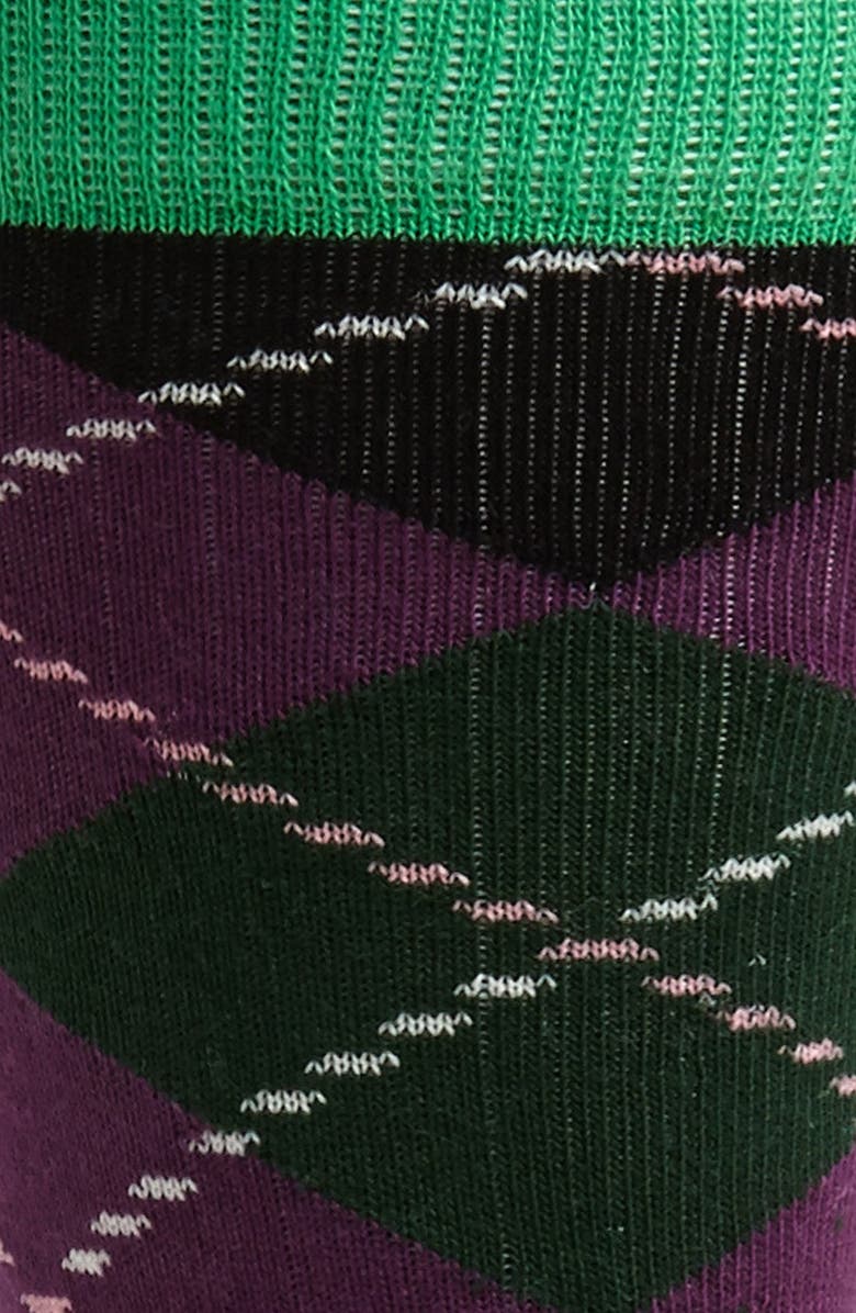 Happy Socks Argyle Patterned Combed Cotton Blend Socks, Alternate, color, 