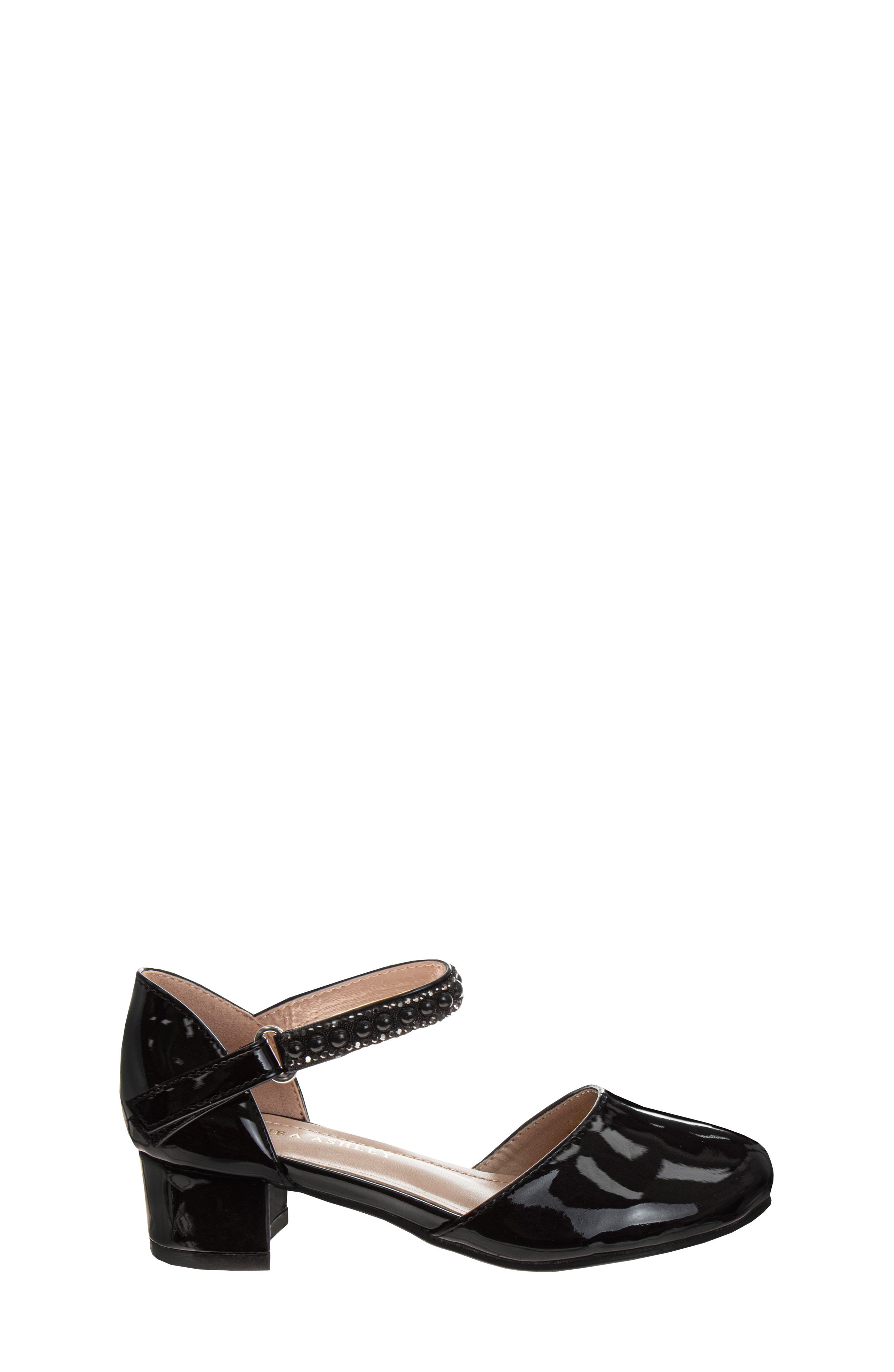 Kids' Rhinestone Pump, Alternate, color, BLACK PATENT