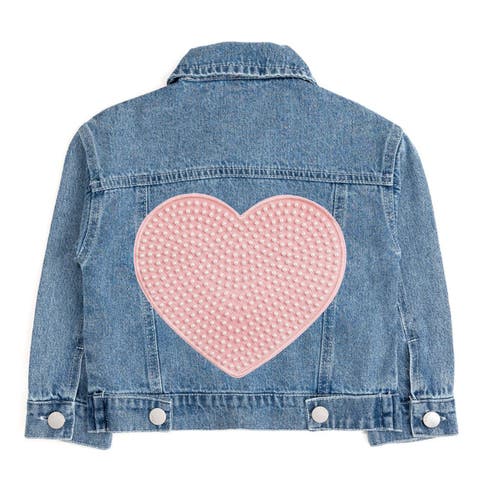 Pearl Heart Patch Denim Jacket (Toddler, Little Kid 
Big Kid)