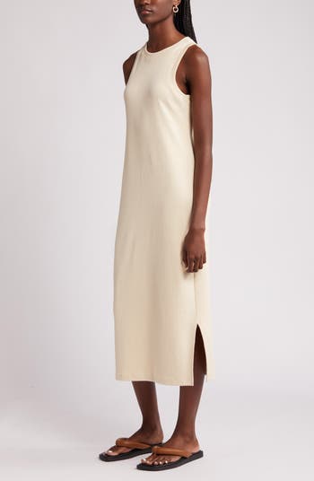Stretch Cotton Ribbed Tank Dress