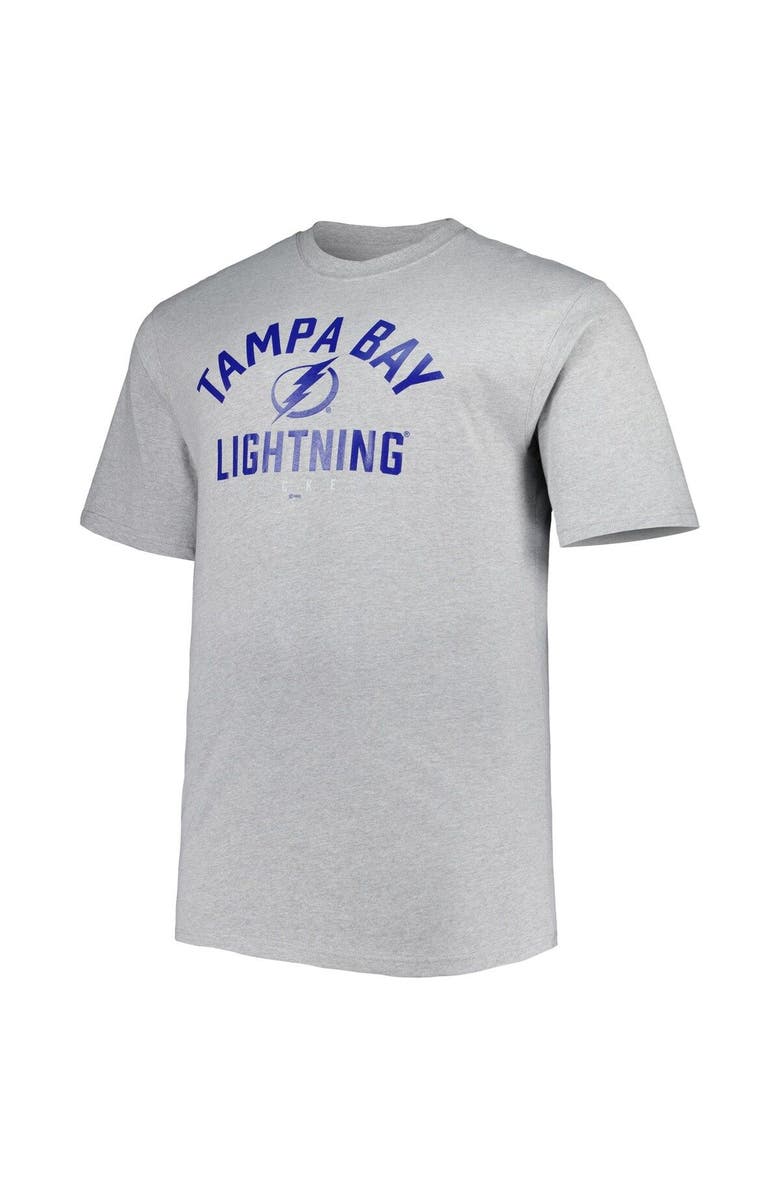 PROFILE Men's Black/Heather Gray Tampa Bay Lightning Big & Tall Two-Pack T-Shirt Set, Alternate, color,