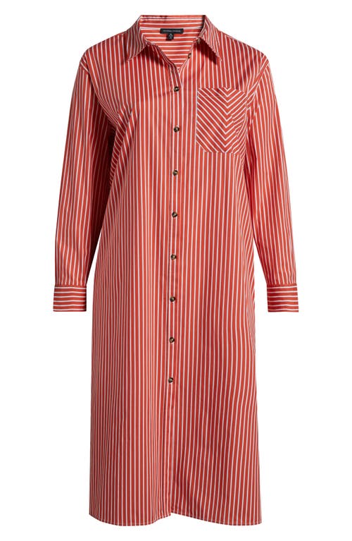 Universal Standard Odeon Stretch Poplin Shirtdress In Multi