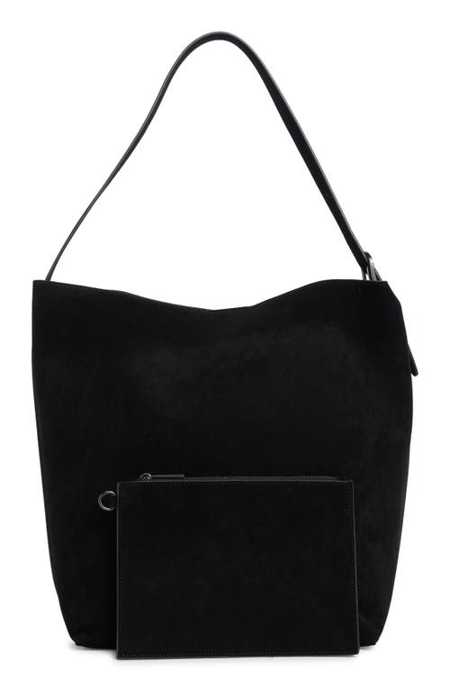 Bcbg Slouchy Bucket Shoulder Bag With Pouch In Black