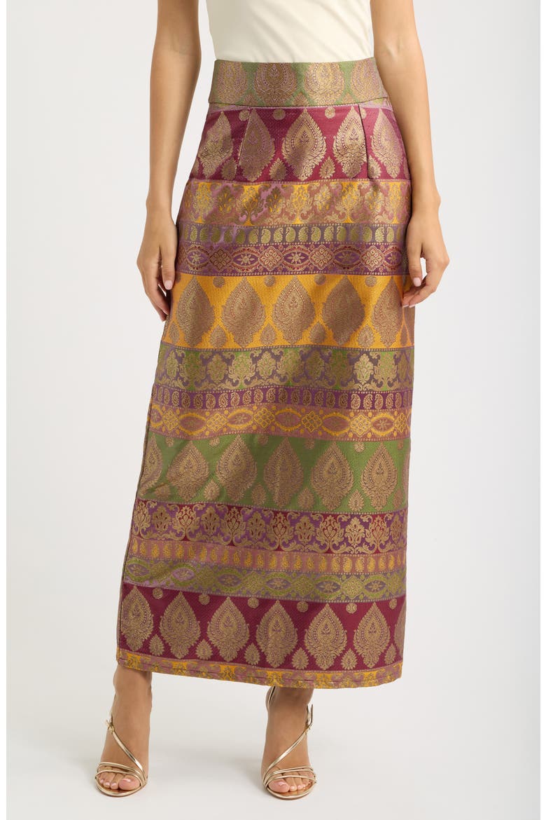 Aurora Embroidered Maxi Skirt, Main, color, PINK