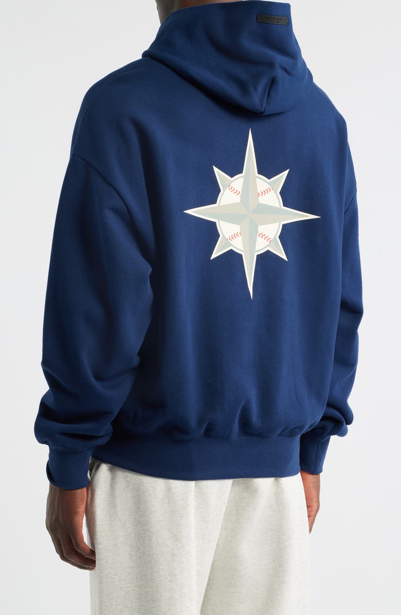 Fear of God Essentials MLB Mariners Sport Fit Cotton Graphic Hoodie, Alternate, color,
