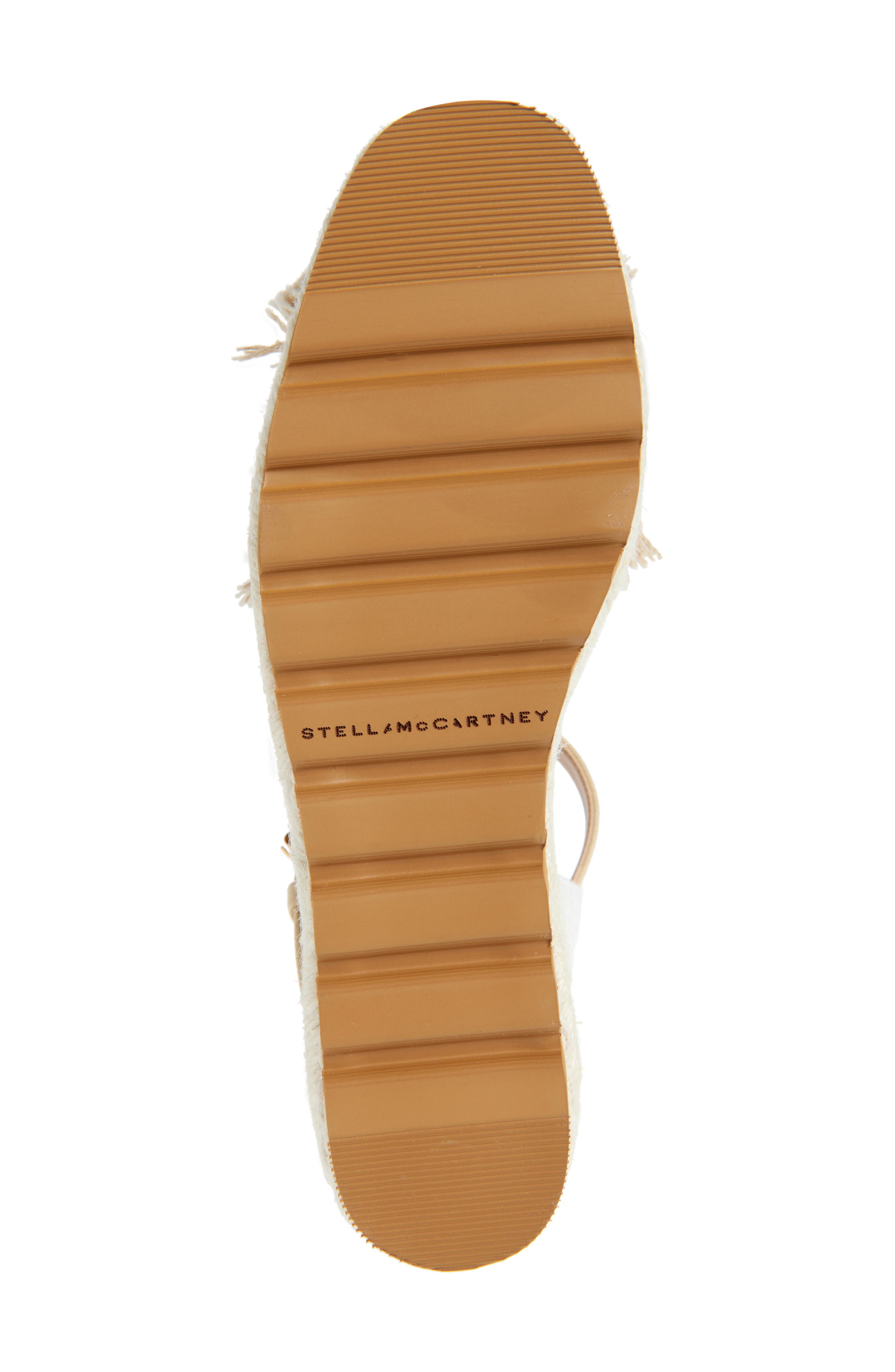 Stella McCartney Gaia Quarter Strap Flatform Espadrille Sandal, Alternate, color, Dust