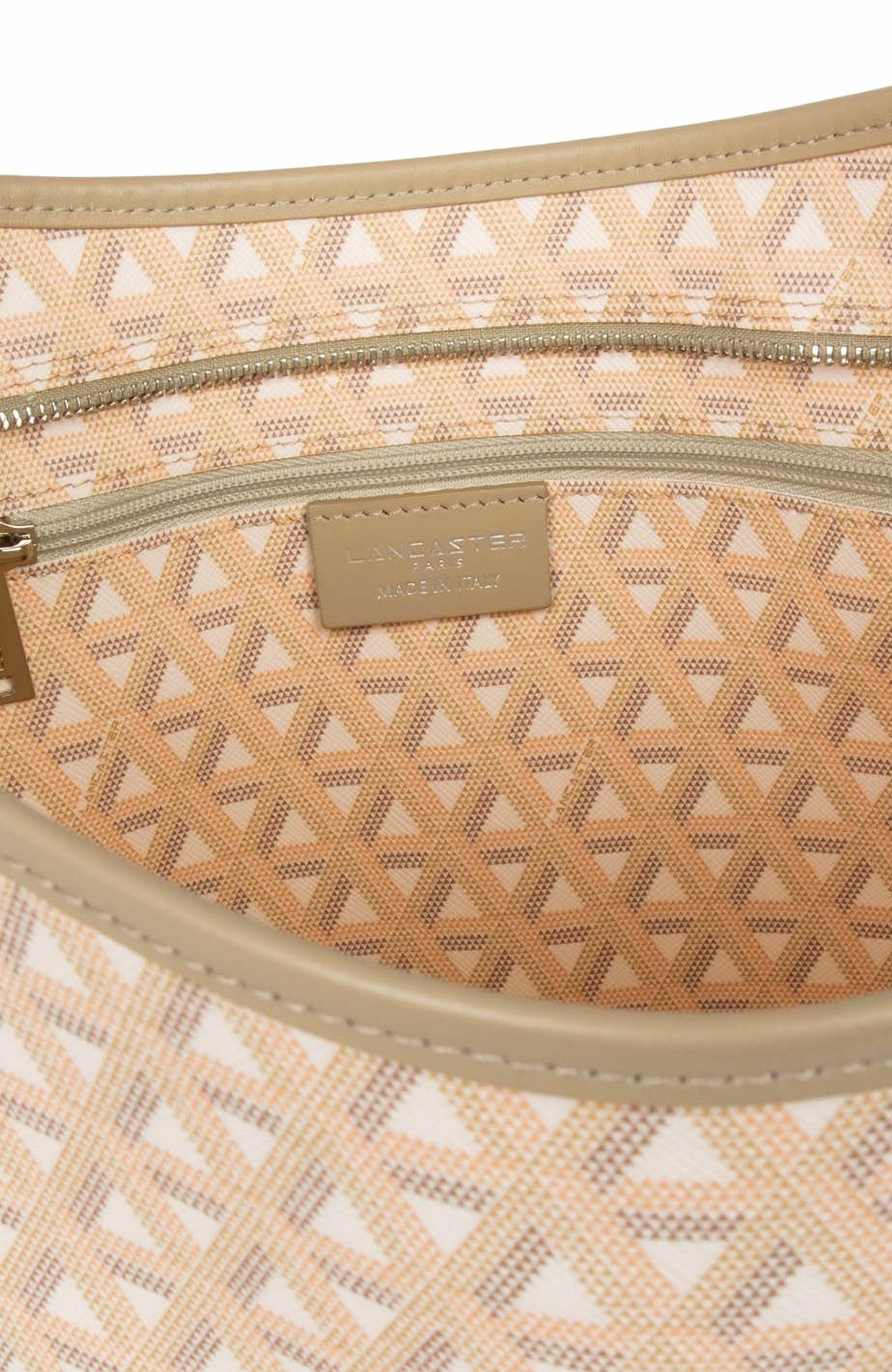 Lancaster Zipped Bucket Bag Ikon IT, Alternate, color, Beige