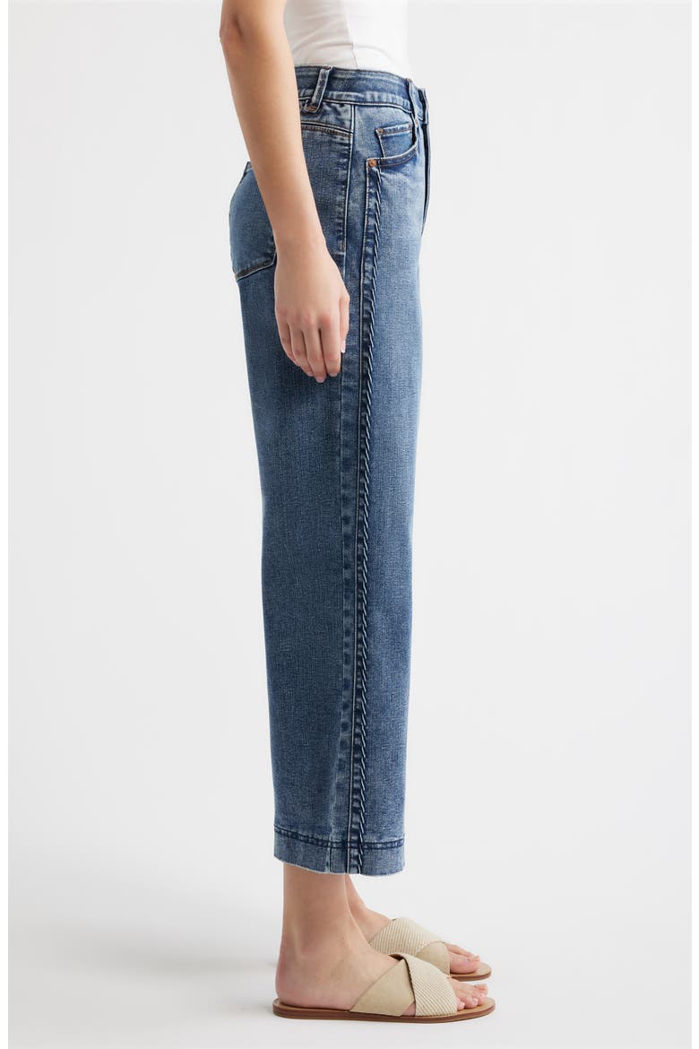 Gracie Skyrise Double Side Seam Wide Leg Jeans, Alternate, color, MID BLUE ARTISANAL