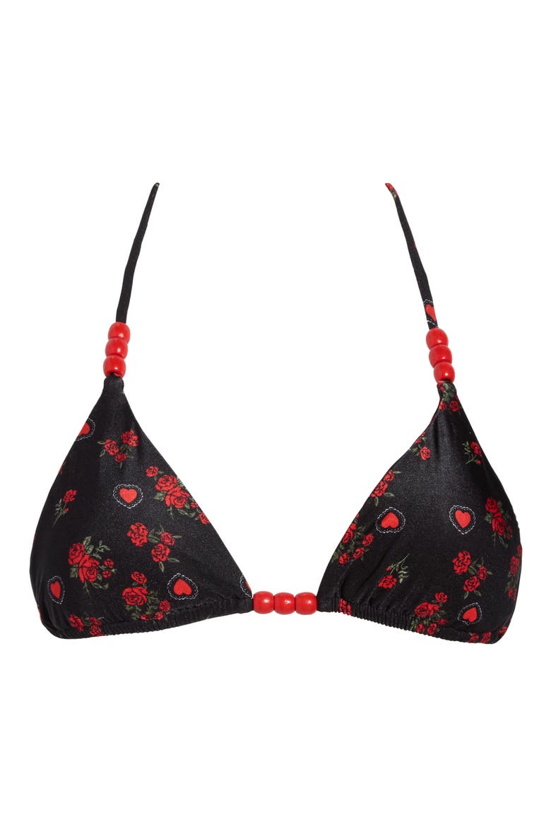 Bali Triangle Bikini Top, Alternate, color, HEARTBREAKER