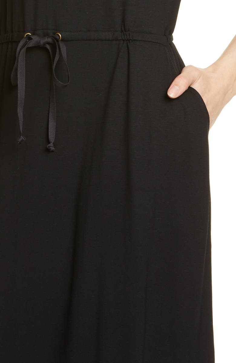 Eileen Fisher Drawstring Stretch Tencel<sup>®</sup> Lyocell Midi Dress, Alternate, color, 