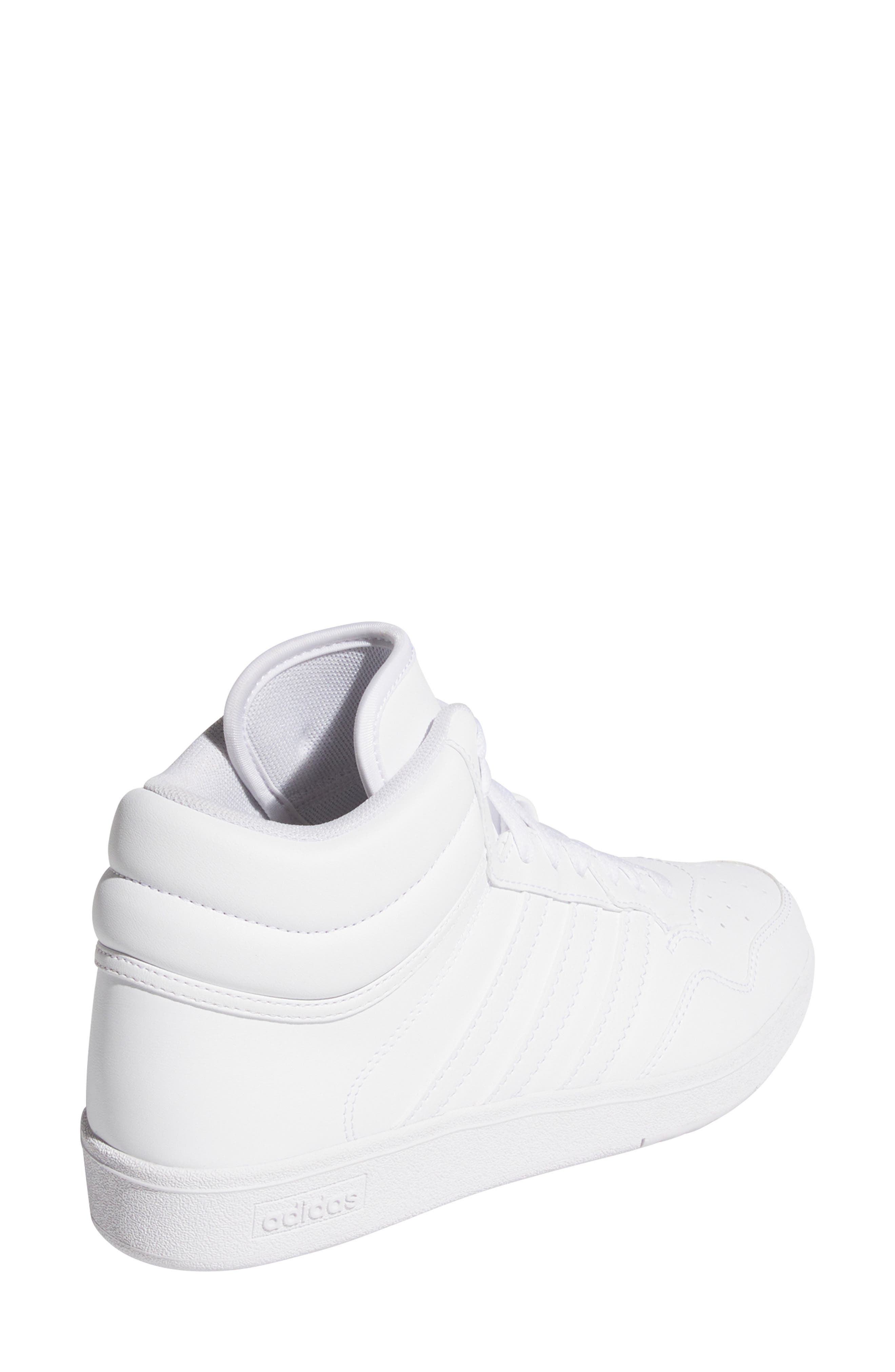 adidas Hoops 4.0 Mid Sportswear Basketball Sneaker, Alternate, color, White/ White/ Black