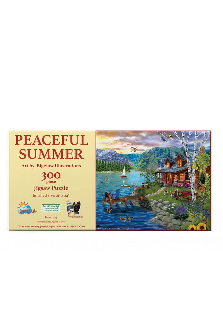 Peaceful Summer a 300 piece Jigsaw Puzzle for Adults, Alternate, color, Multicolor