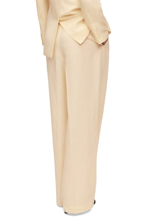 Mango Pleat Front Straight Leg Suit Pants