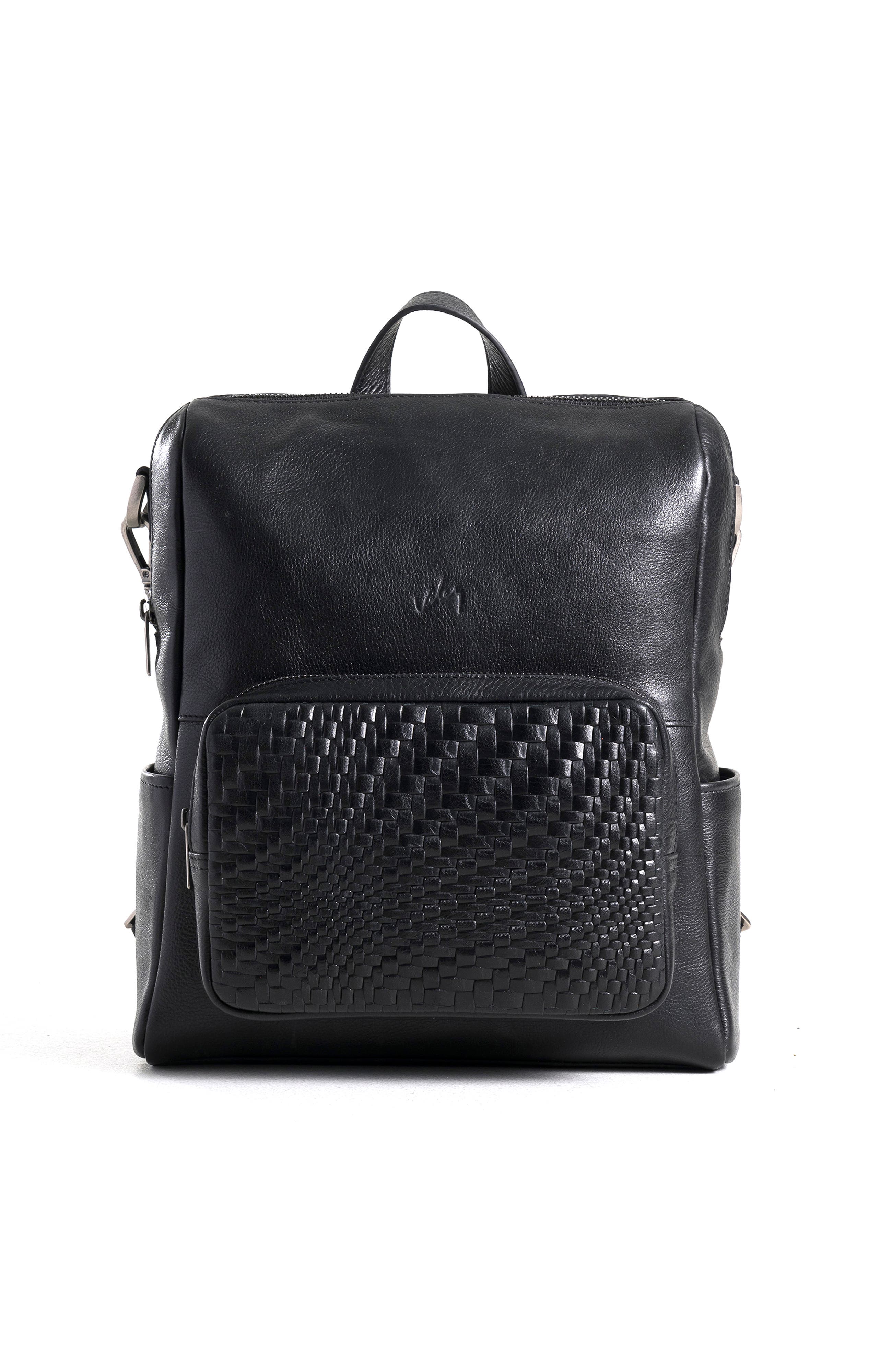 Velez Top Grain Leather Mini Backpack For Women Small Shoulder Bag Purse, Main, color, Black