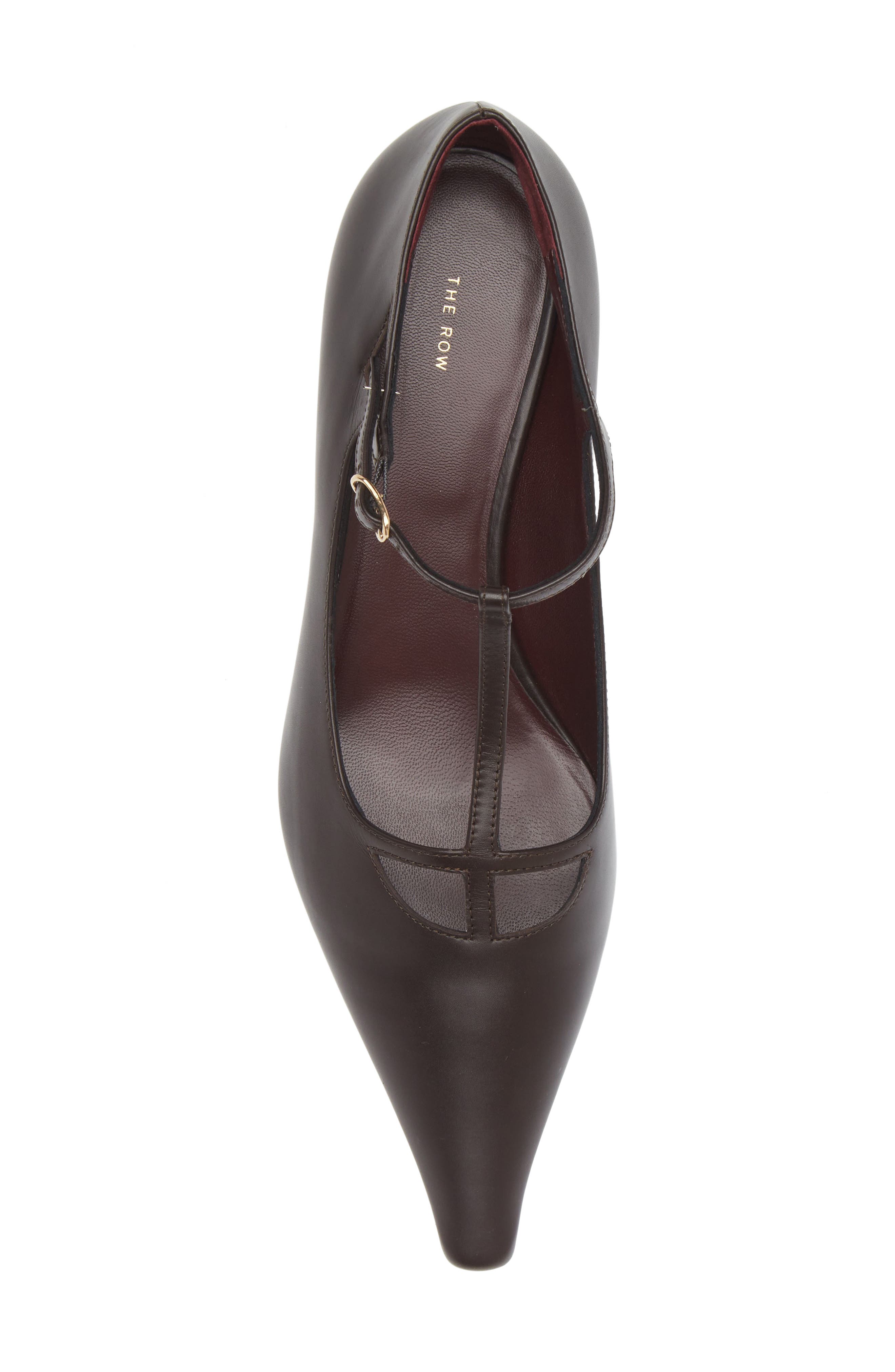 Cyd Kitten Heel Pointed Toe Pump, Alternate, color, DARK BROWN