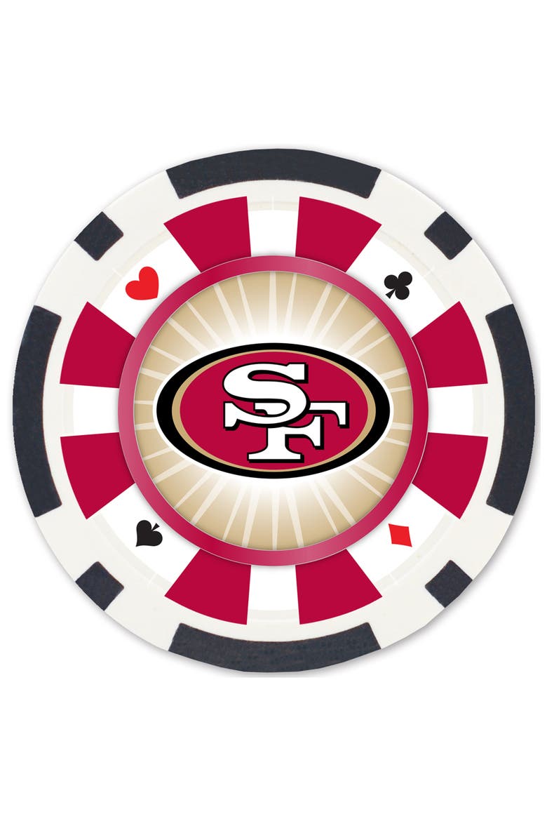 San Francisco 49ers 100pc Poker Chips, Alternate, color, Multicolor