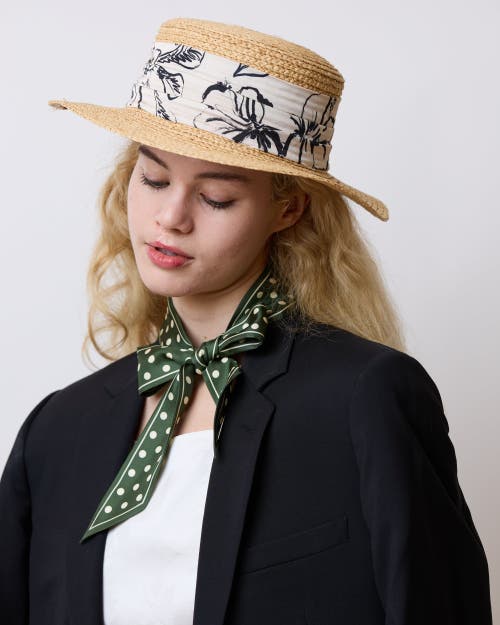 Lost Pattern Nyc "retro Polka" Silk Skinny Scarf In Multi