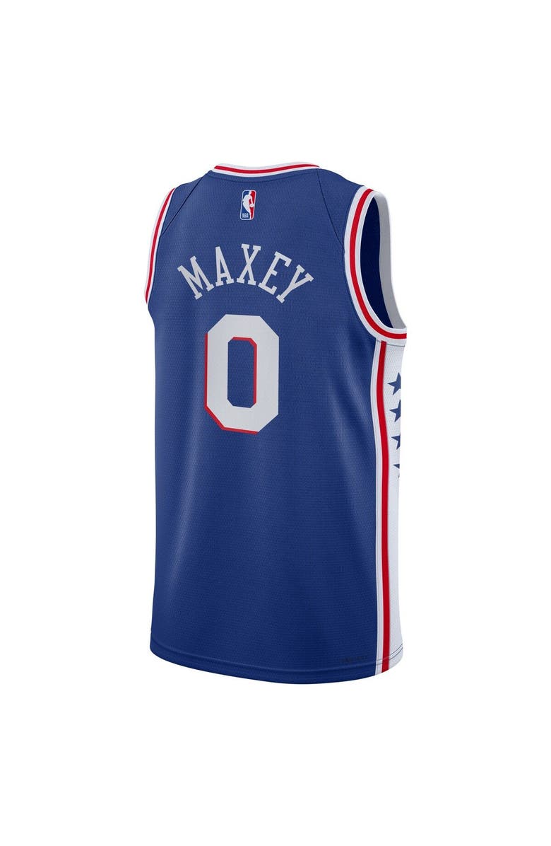 Nike Youth Nike Tyrese Maxey Royal Philadelphia 76ers 2019/20 Swingman Jersey - Icon Edition, Alternate, color,