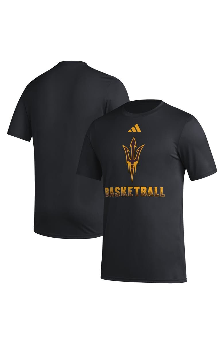 adidas Men's adidas  Black Arizona State Sun Devils Fadeaway Basketball Pregame AEROREADY T-Shirt, Main, color, 