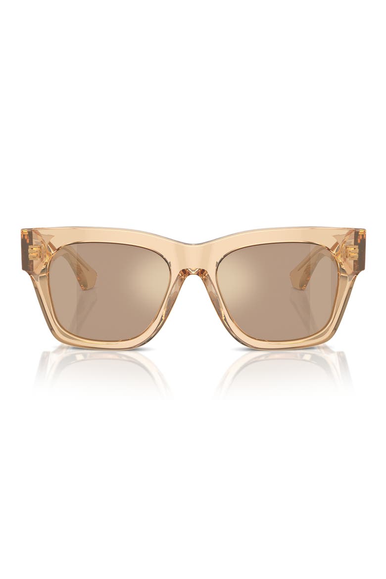 52mm Square Sunglasses, Alternate, color, BROWN