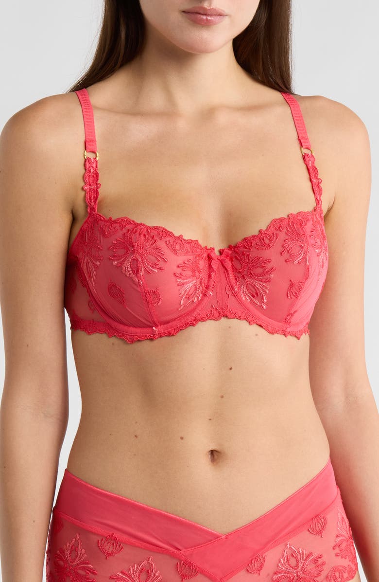 Chantelle Lingerie Champs-Élysées Underwire Demi Bra, Main, color, Sweet Velvet