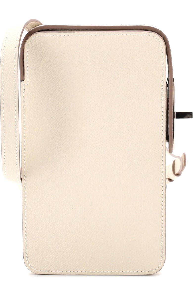 Pre-Owned Hermes Hac a Box Phone Case Epsom, Main, color, Craie