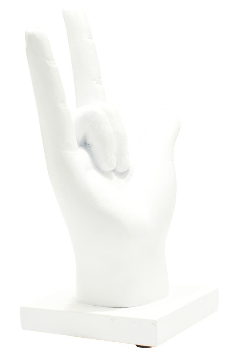 I Love You Sign Sculpture, Alternate, color, WHITE
