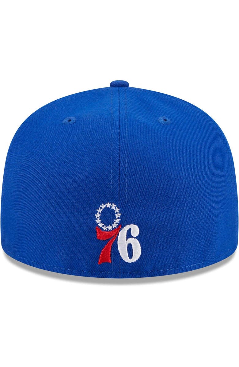 New Era Men's New Era  Royal Philadelphia 76ers Game Day Hollow Logo Mashup 59FIFTY Fitted Hat, Alternate, color, Royal