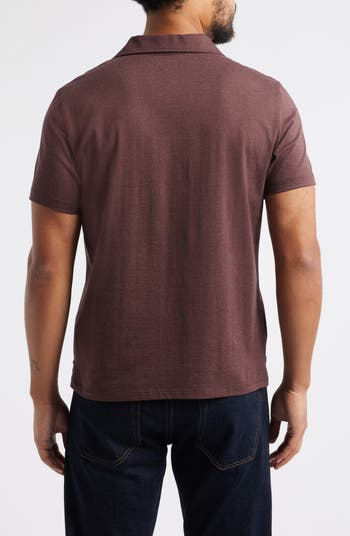 Wardlow Tonal Stripe Short Sleeve Cotton Blend Polo