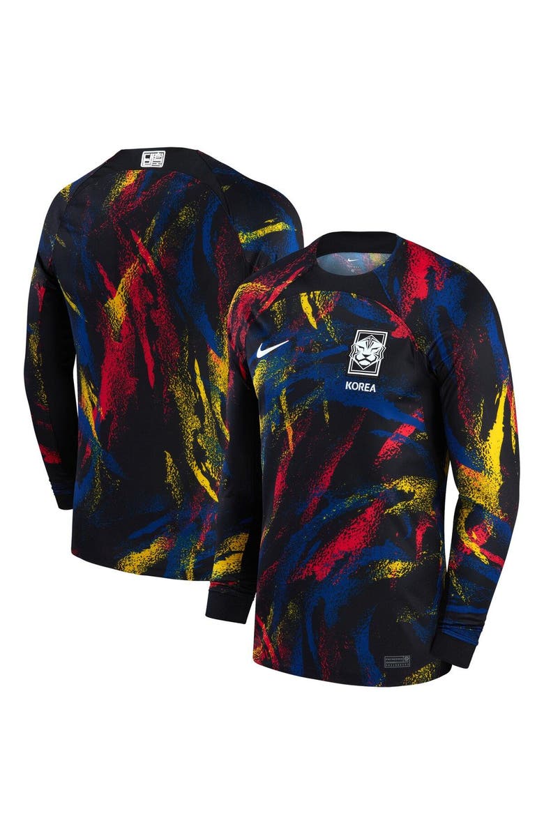 Nike Men's Nike Black South Korea National Team 2022/23 Away Breathe Stadium Replica Blank Long Sleeve Jersey, Main, color,
