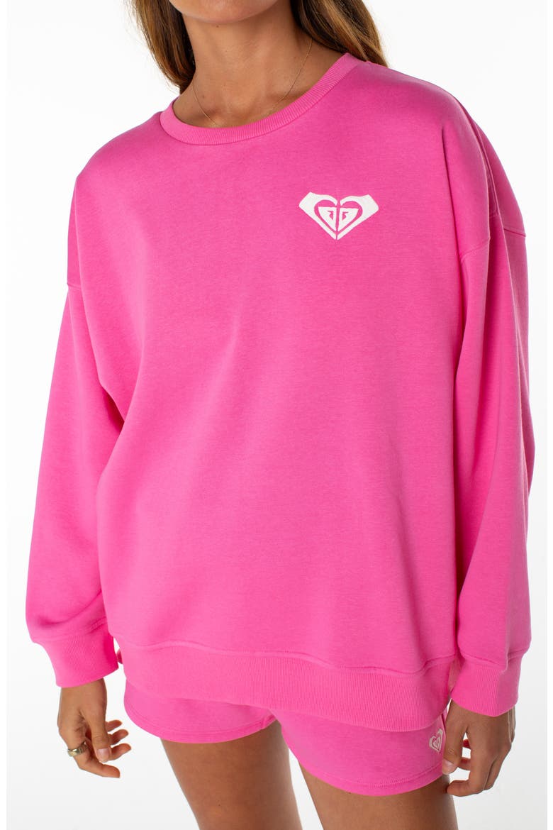 Morning Stroll Graphic Sweatshirt, Alternate, color, SHOCKING PINK
