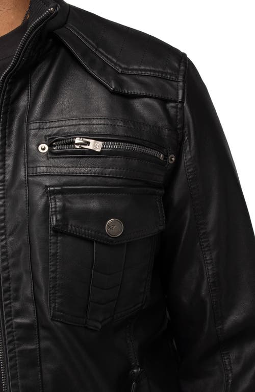 X-ray Xray Faux Leather Utility Jacket In Black