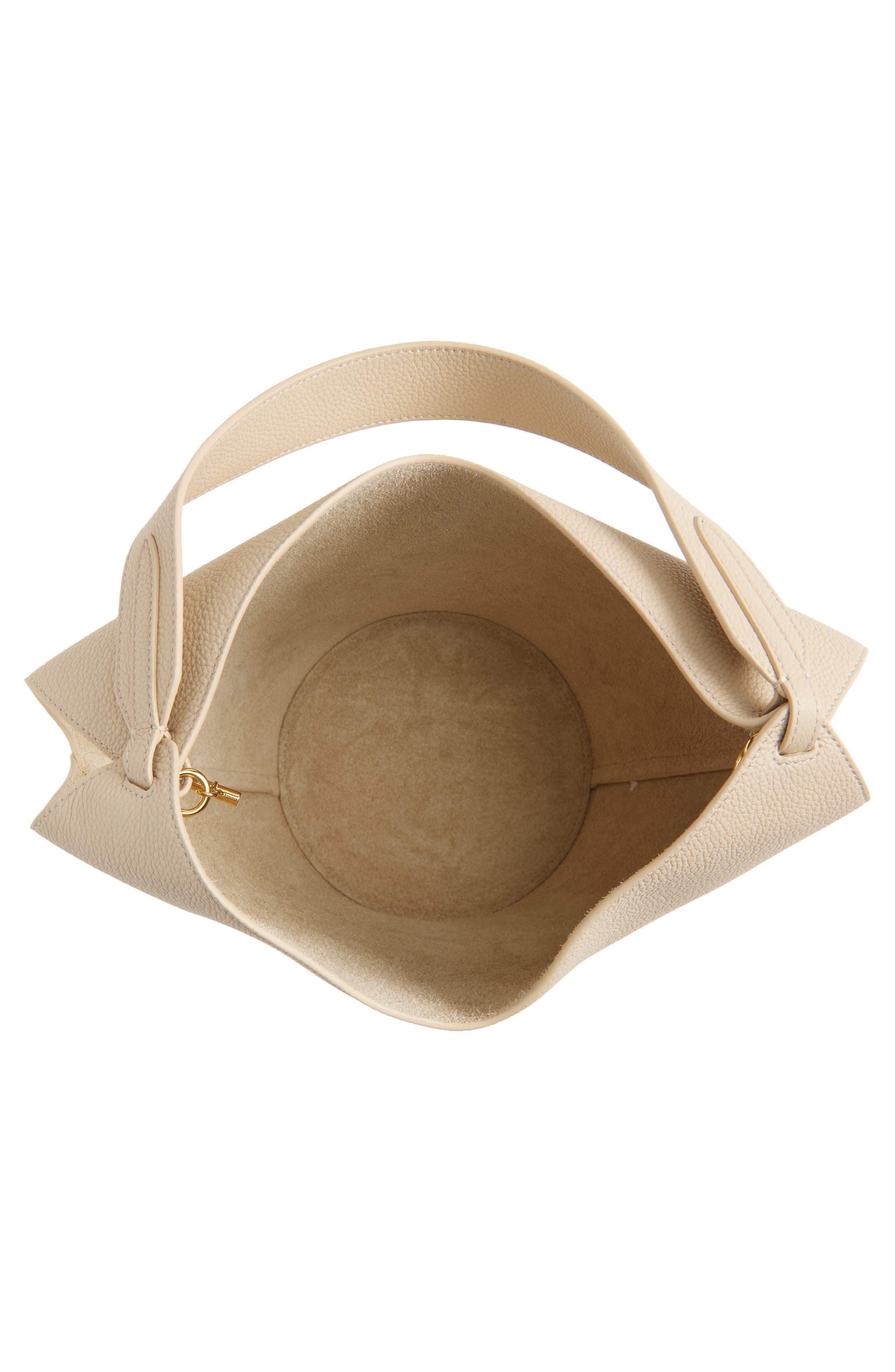 Khaite Mini Lotus Leather Tote Bag, Alternate, color, Dark Ivory 445