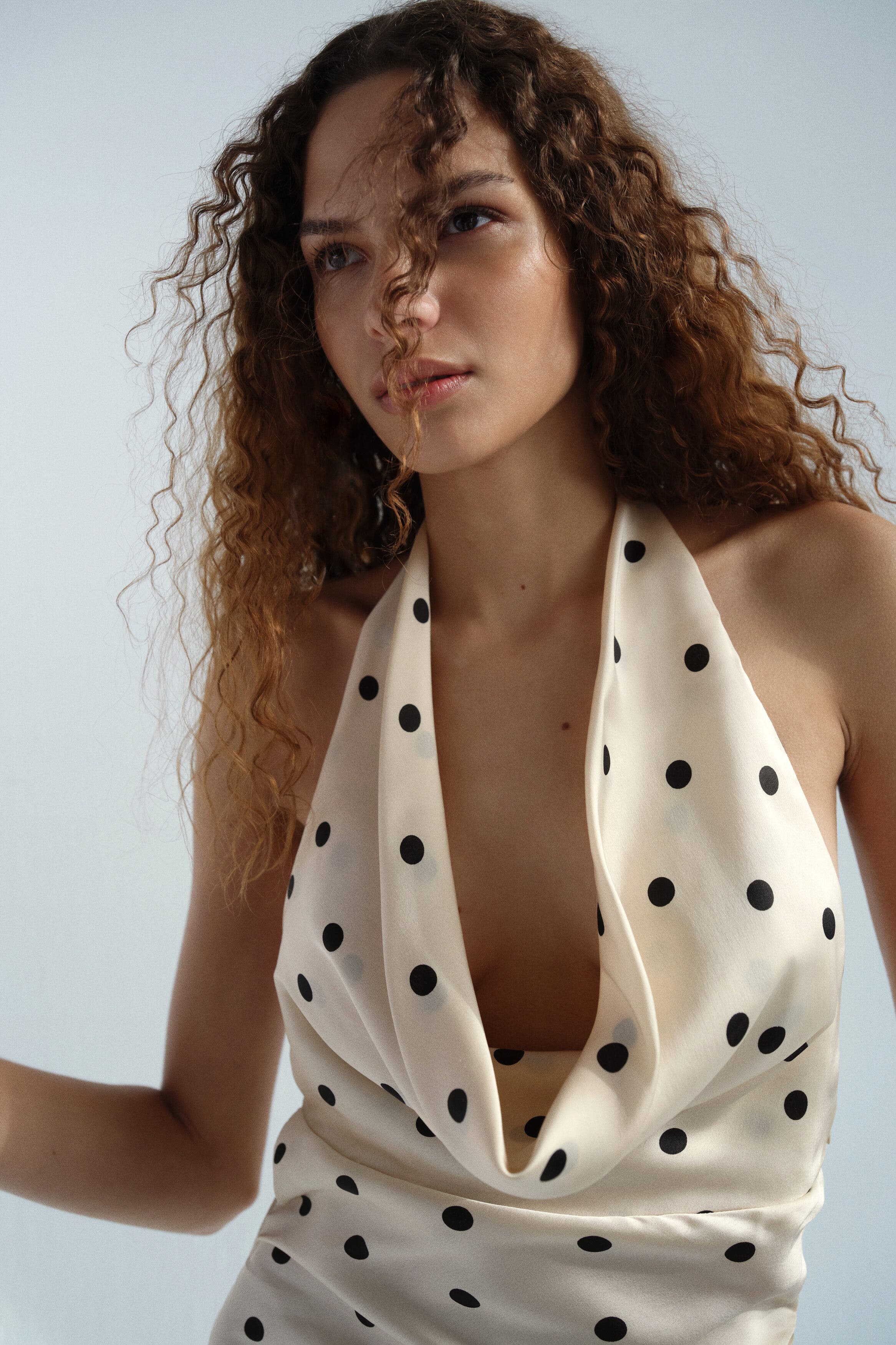 Halterneck Satin Dress - image 4
