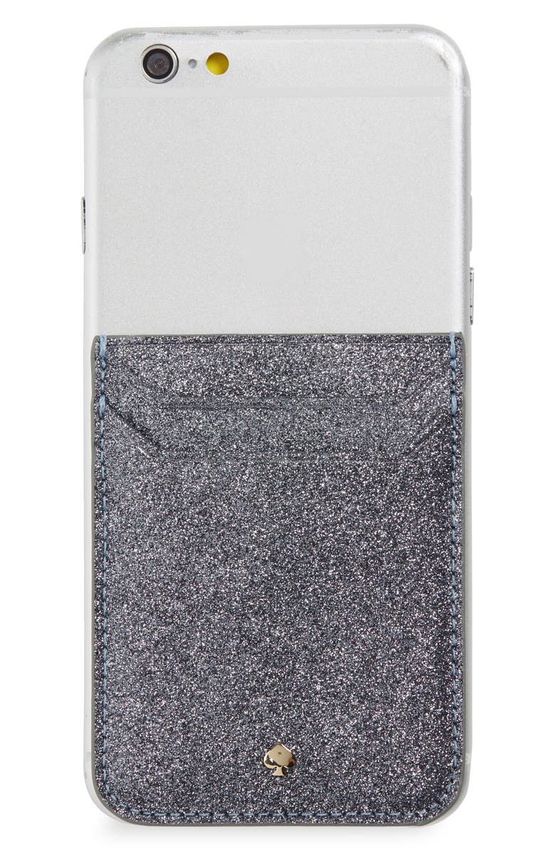 Kate Spade New York glitter triple sticker pocket, Main, color, 