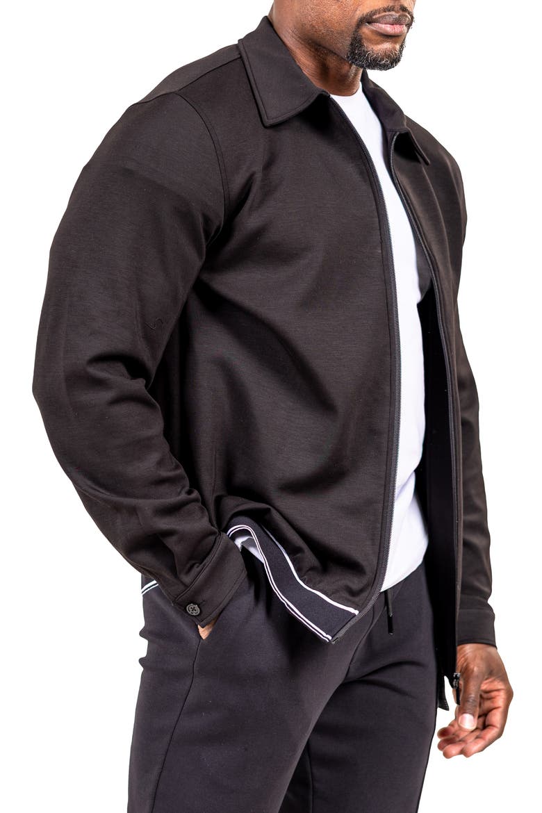 Marthyr Zip Sweater, Alternate, color, BLACK