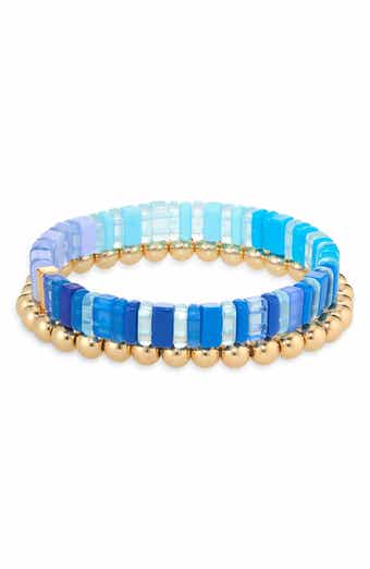 2-Piece Set Beaded Stretch Bracelets