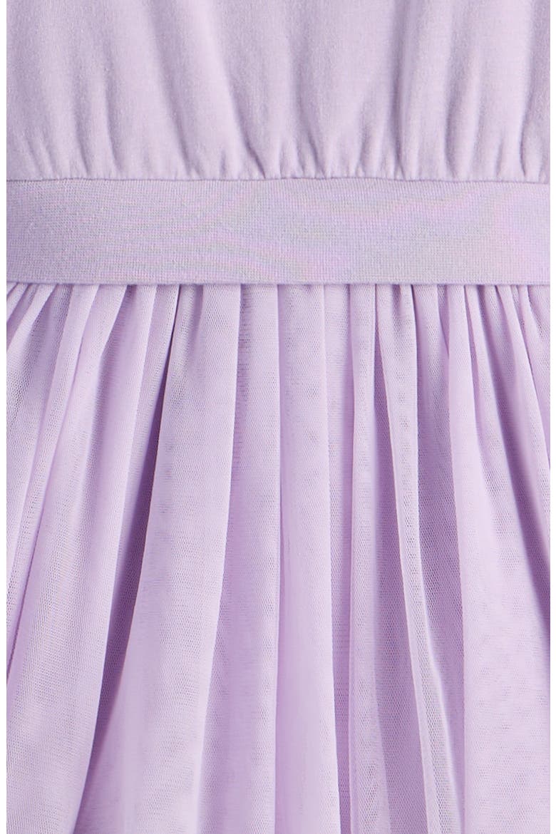 Bow Puff Sleeve Fit & Flare Dress, Alternate, color, PURPLE BLOOM