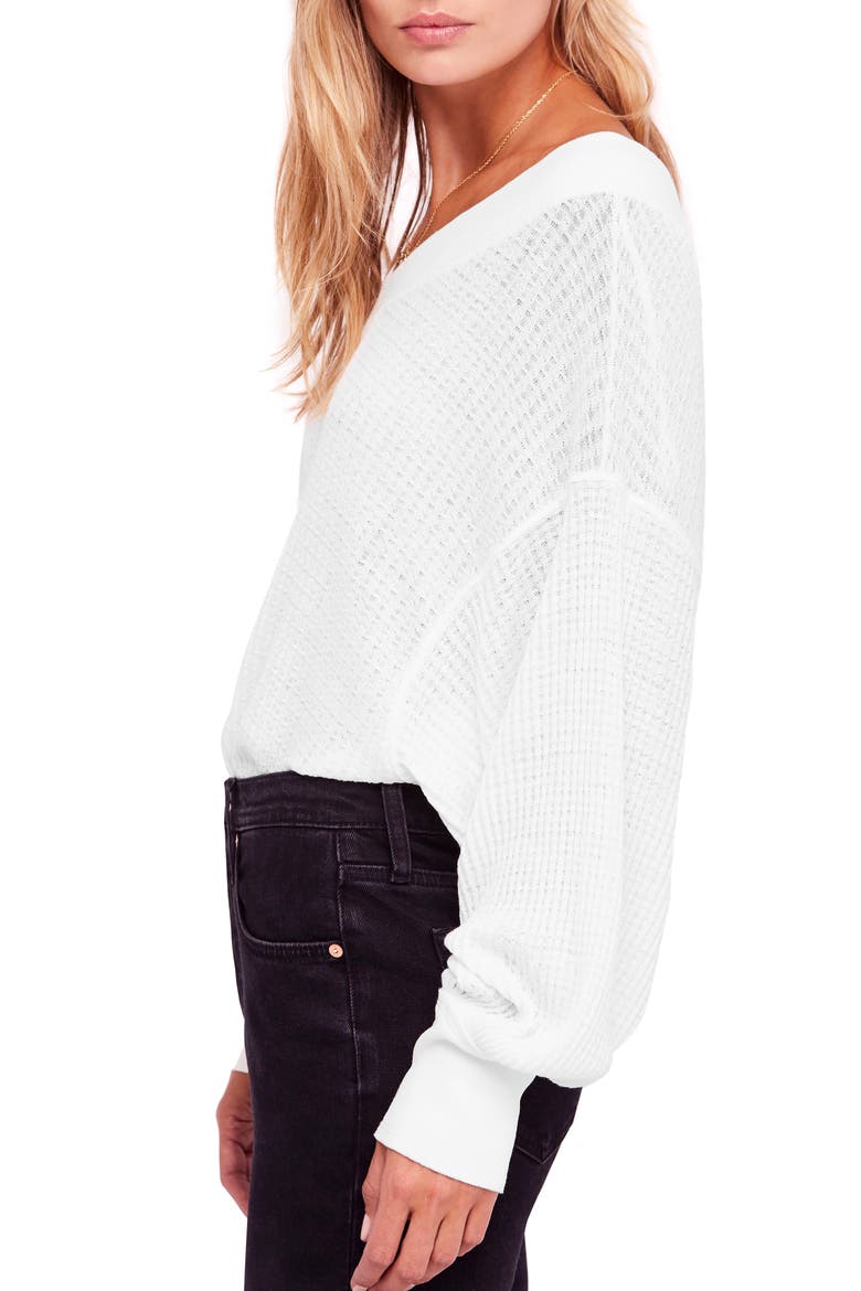 We the Free by Free People South Side Thermal Top, Alternate, color, IVORY