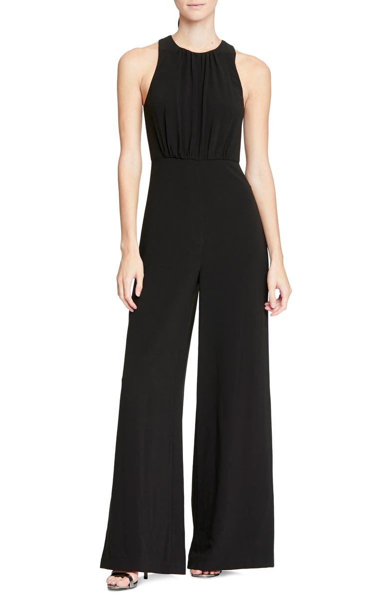HALSTON Heritage Wide Leg Jumpsuit, Main, color, 
