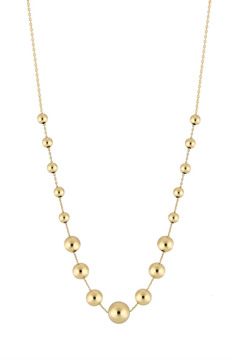 Bony Levy Mykonos 14K Gold Beaded Station Necklace, Main, color, 