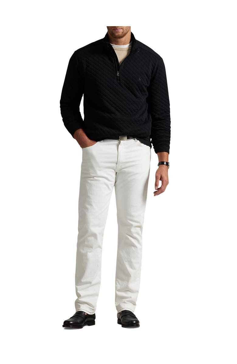 Polo Ralph Lauren Big & Tall Microquilted Jersey Mockneck 1/4-Zip Pullover, Alternate, color, Polo Black