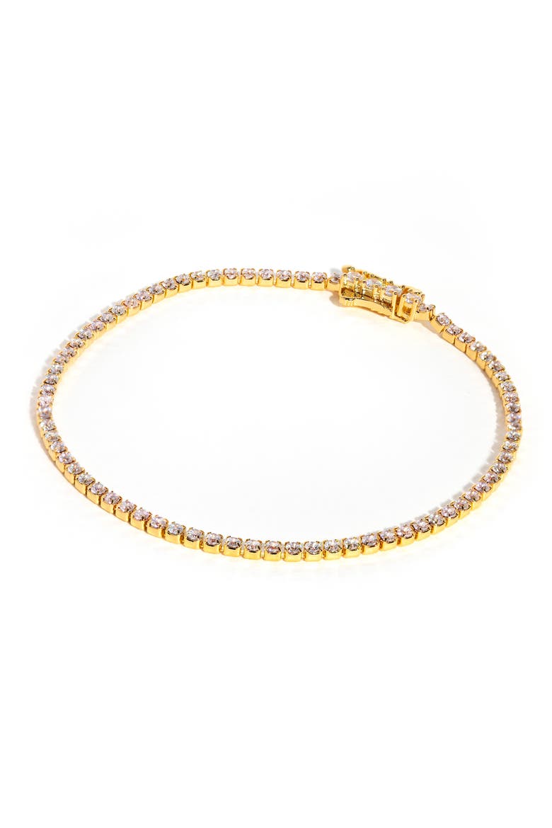 Endless Tennis Bracelet, Main, color, GOLD