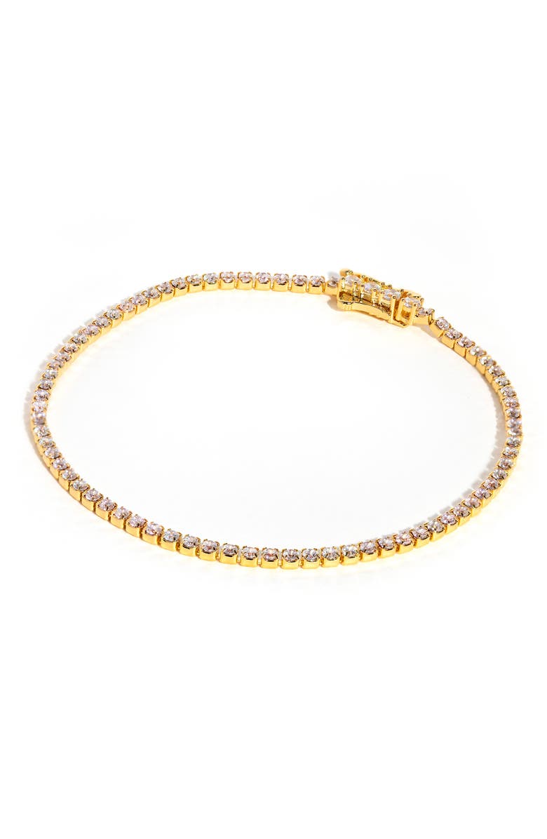 Girls Crew Endless Tennis Bracelet, Main, color, Gold