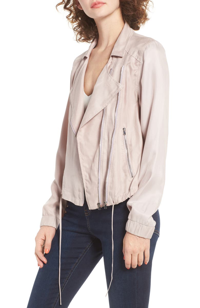 BLANKNYC Tencel Moto Jacket, Main, color, 