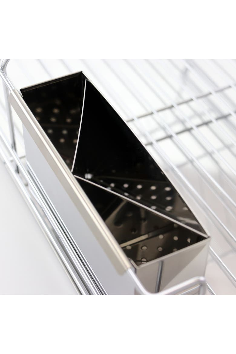4 Piece 18.5" Dish Drying Rack Set, Alternate, color, Silver