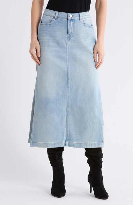 Denim Midi Skirt