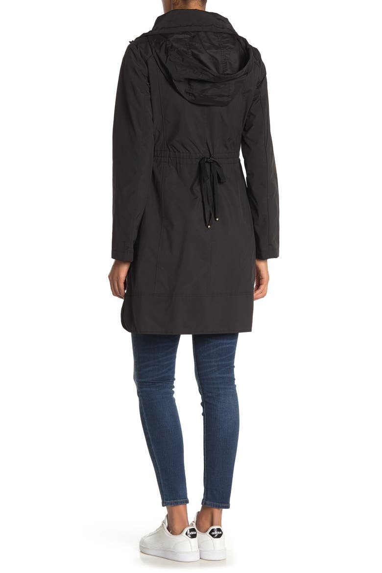 Packable Hooded Rain Jacket, Alternate, color, BLACK