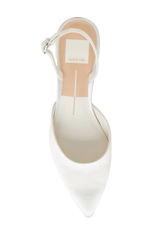 Dolce Vita Carel Pointed Toe Slingback Pump In White